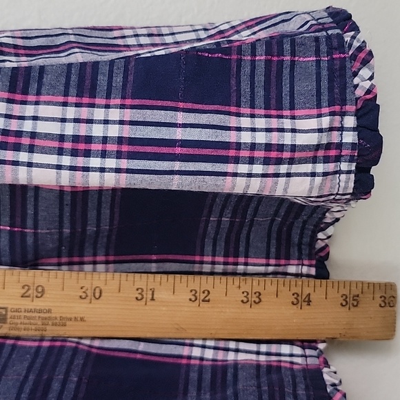 Justice Blue, Pink & White Plaid Jumper Dress 16 - Picture 9 of 14